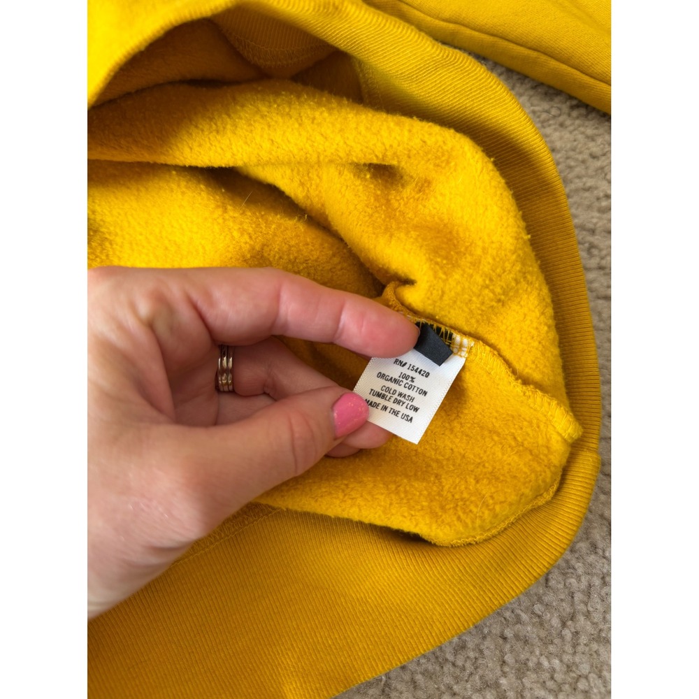 Clare V Sweatshirt Crewneck Pullover Oui Marigold Yellow large - Picture 6 of 11